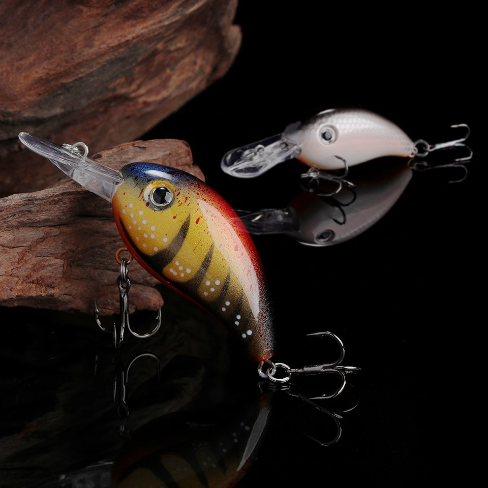 WALK FISH Mini-Kurbelköder, schwimmende Angelköder, 43 mm, 5 g, künstlicher harter Köder, Wobbler, Topwater Bass, Hechtbarsch, Trolling-Gerät – Detail 2
