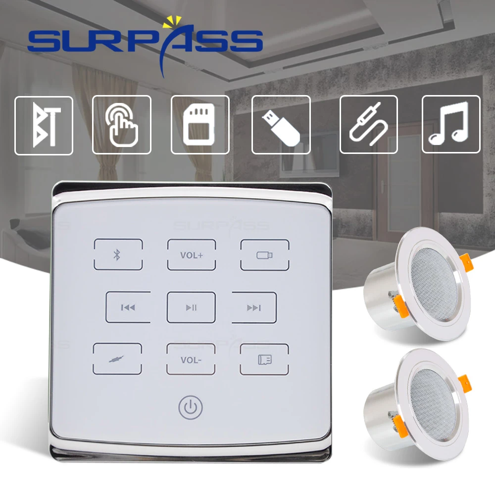 AMPLIFICADOR DE BT con táctil, altavoz de techo, paquete barato para sistema de música de cine casa, Centro de Audio con Bluetooth|Amplificador| - AliExpress