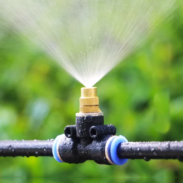 20/10/20 Beállítja Az Állítható Réz Utáni Fúvóka Univerzális Permetező Sprinkler 8 Mm -Es Póló -Csatlakozóval Öntözés Hűtéséhez - Image 6