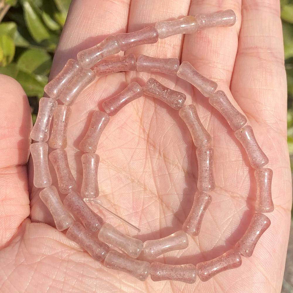 Natürliche Stein Erdbeere Quarz Unregelmäßige Facettierte Runde Lose Spacer Perlen Für Schmuck DIY Armband Halskette Machen Zubehör – Detail 14