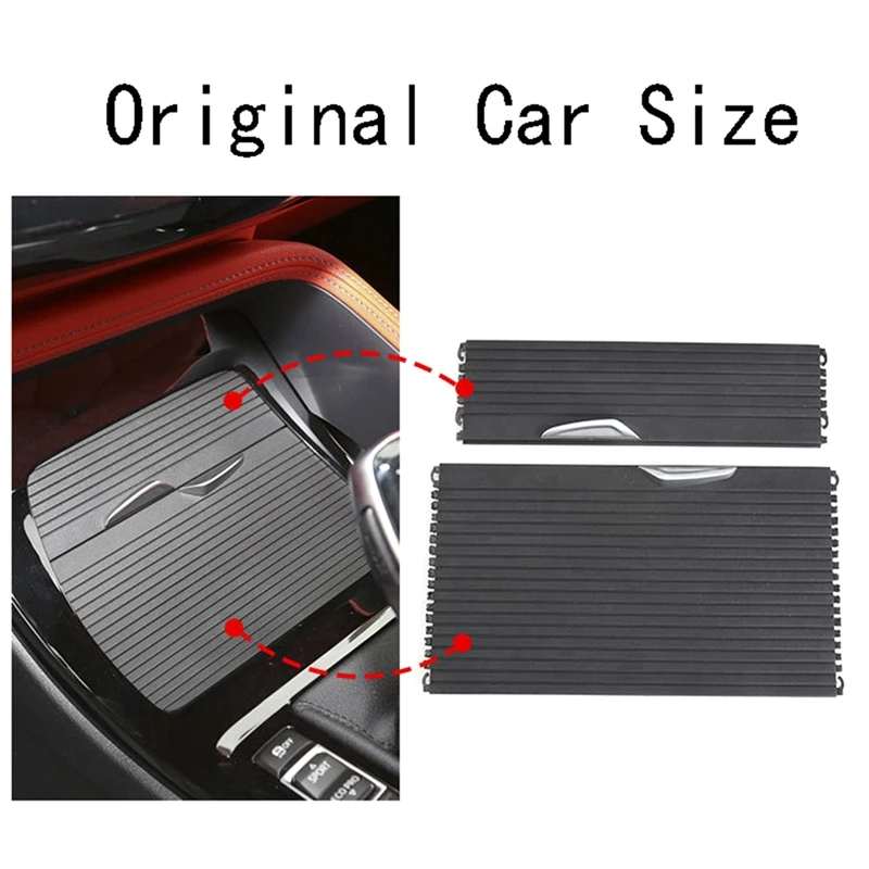2 Pcs Center Console Cup Holder Cover Drink Water Cup Holder Cover Zipper Rolling Curtain Per Bmw X1 X2 F48 F49 F39 51169299529