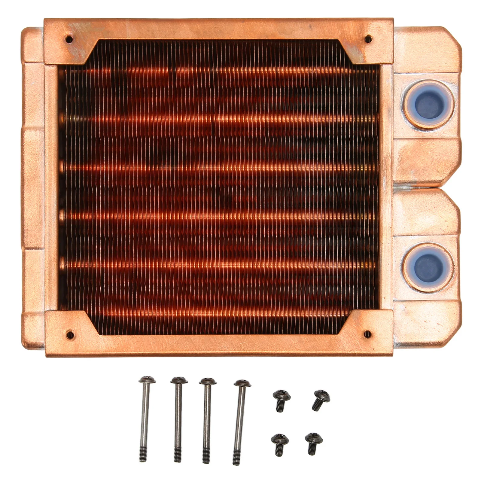 新品/FREEZEMOD/銅ラジエーター Freezemod-ファン用保護プレート付き銅ラジエーター,水室,丸いチューブ