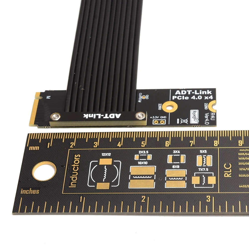 PCIe 4.0x16, ângulo de giro 90, placa gráfica, GPU, Gen4, PCI-E 4.0