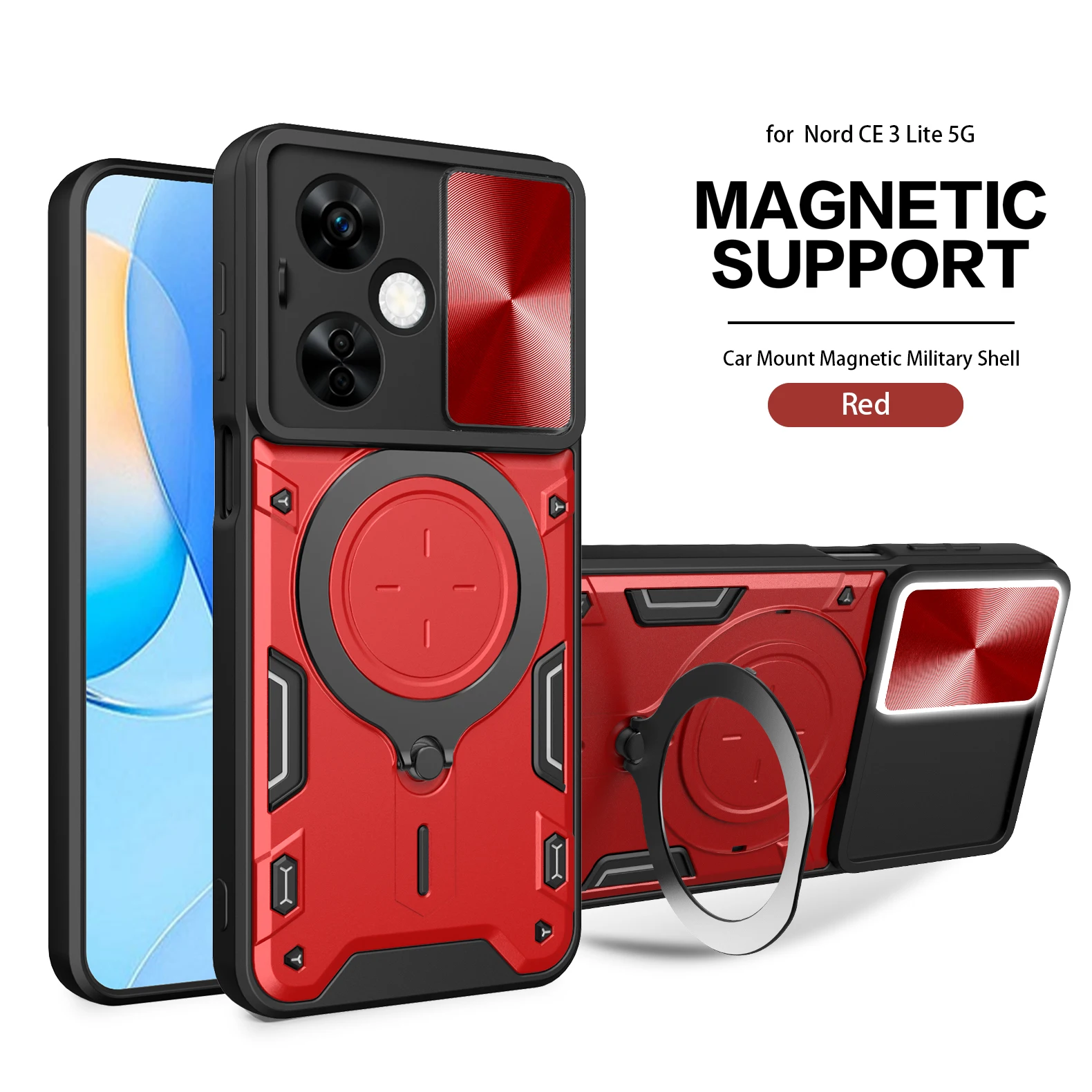 Slide Camera Lens Case with Military-Grade Bumpers and Armor Ring for Enhanced Fall and Shock Protection
