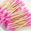 100PCS cute pink high-quality double-headed cotton swab, suitable for effectively cleaning ears and nose, as well as makeup 3