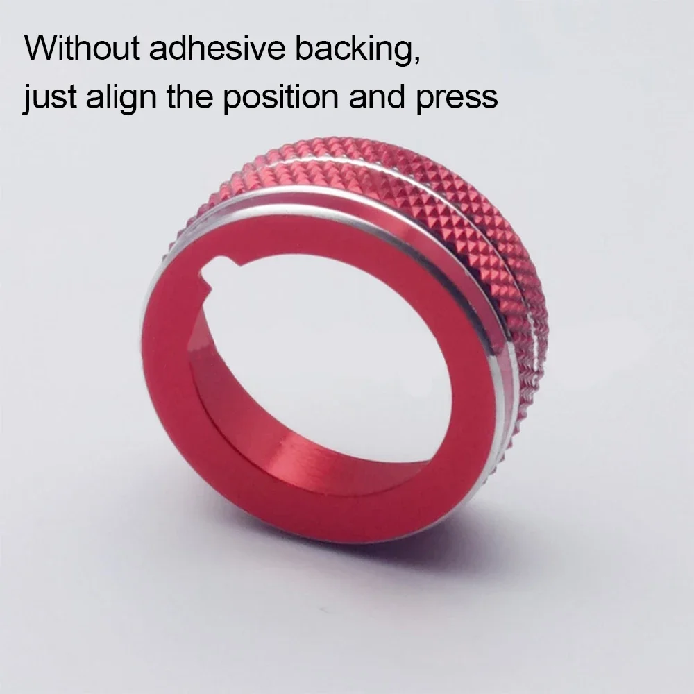 For Audi A3 8V 2014-Car Styling Center Console Multimedia Knob Switch Circles Decoration Cover Trim Interior Accessories car knob covers car gear shift knob cover