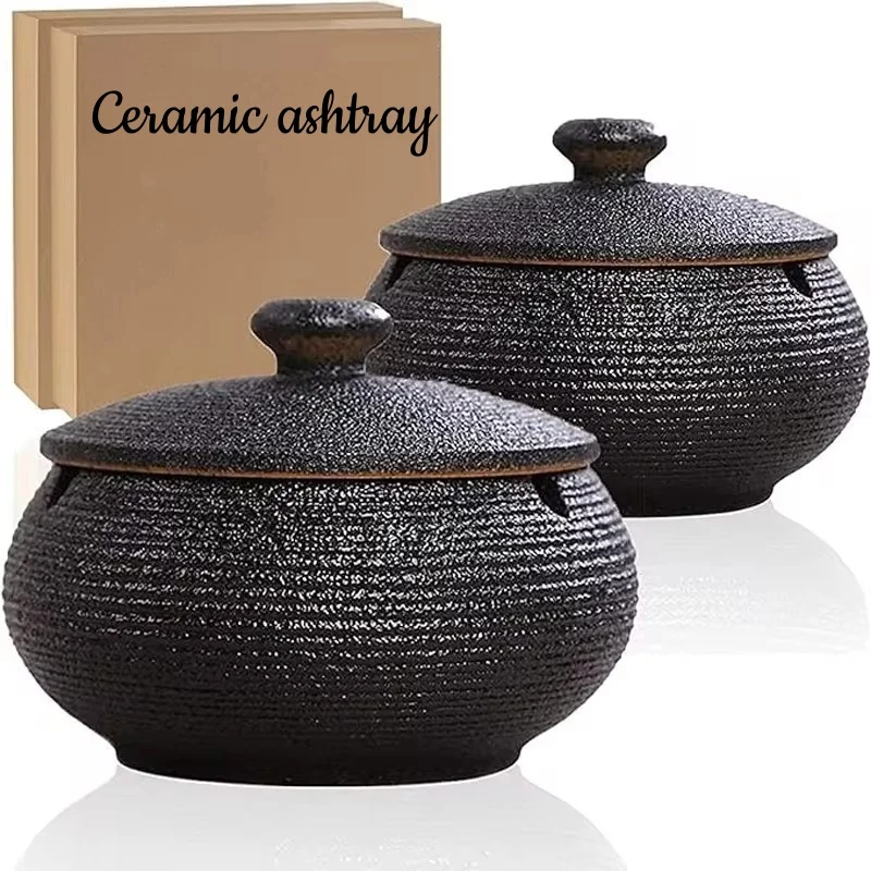 ブラック陶器製シガー灰皿・ホルダー付き　南部鉄器 本命ギフト ブラック陶器製シガー灰皿・ホルダー付き 南部鉄器