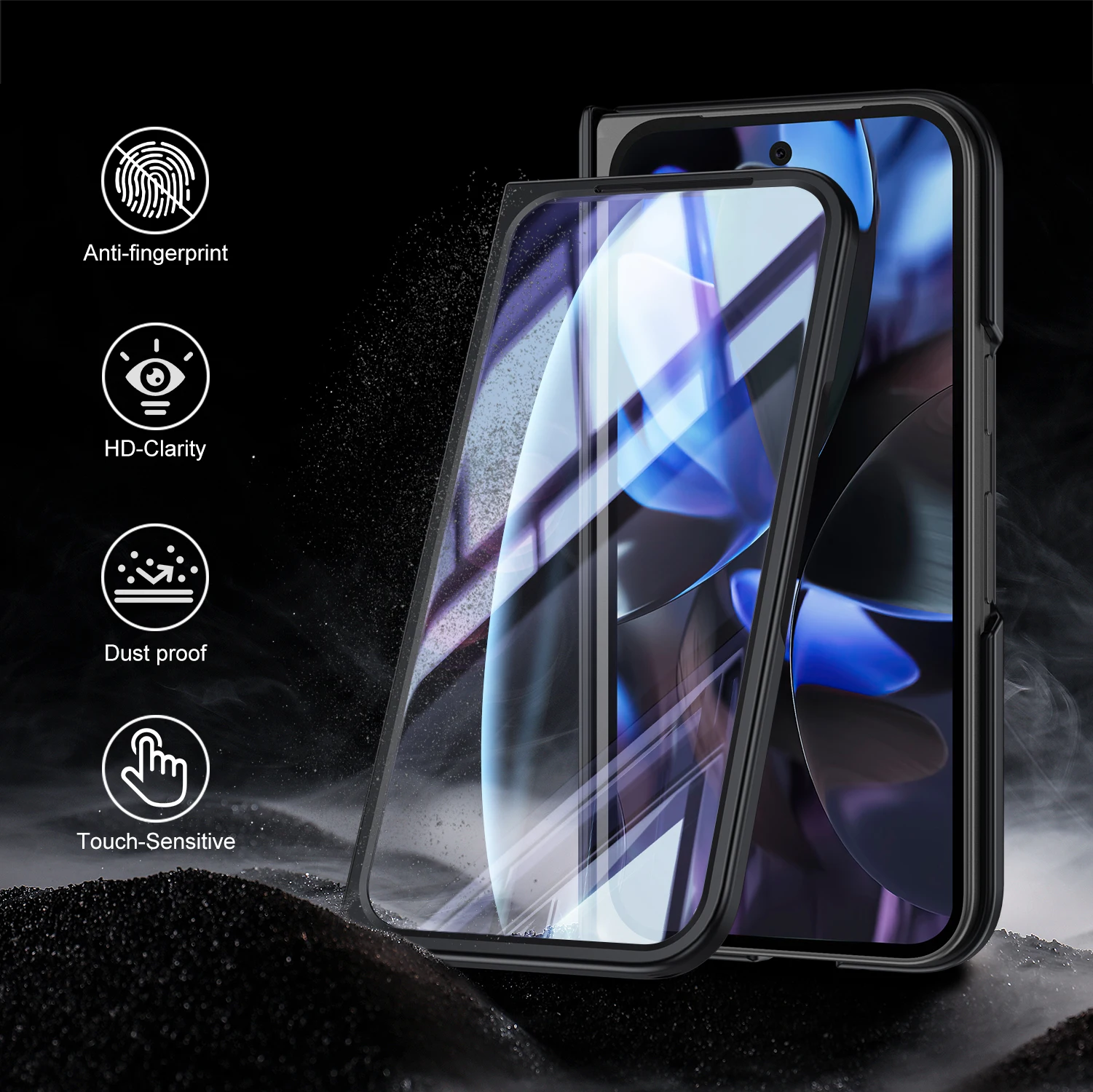 Slim Shockproof Armor Phone Case with Stand & Screen Protector