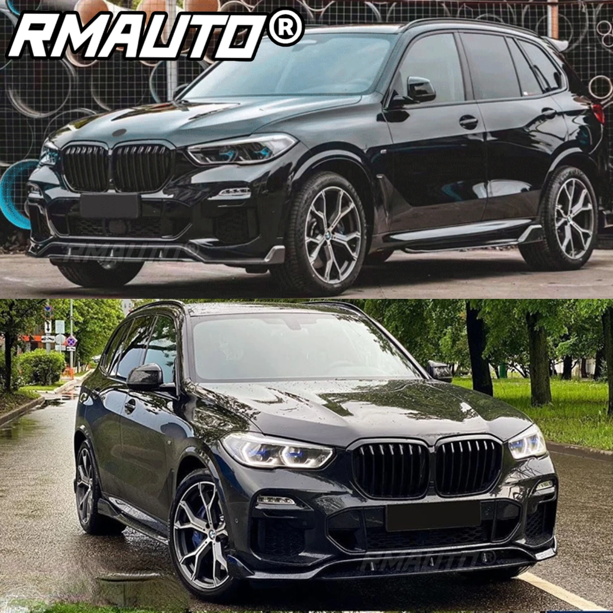 

X5 автомобильный передний бампер, спойлер, губа, сплиттер, бампер, защита корпуса, комплект для BMW X5 G05 2019-2022, автомобильные аксессуары, внешние части