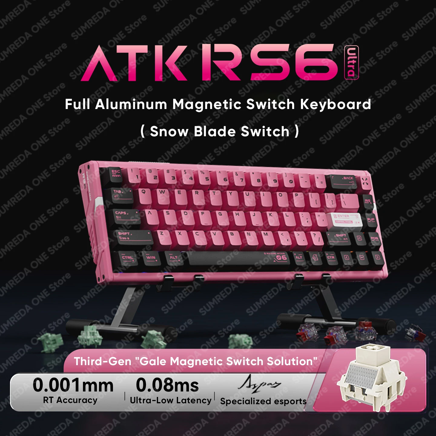ATK RS6 ウルトラゲーミング磁気スイッチキーボード 0.005
