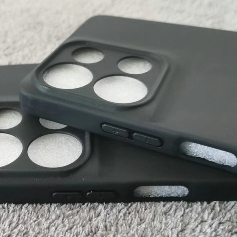 Frosted Black Silicone TPU Phone Case - Soft Shell Protective Cover
