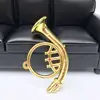 Creative Mini Portable Trumpet Saxophone 1:12 Dollhouse Miniature Plastic Musical Instrument Model Scene Accessories 2