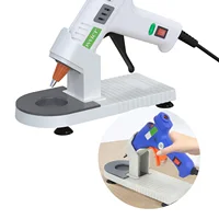 Universal Mini Hot Glue Gun Base Holder with Anti Stick Silicone Mat, Suction Cups Stand, Glue Gun Stand for most Mini Glue Gun 2