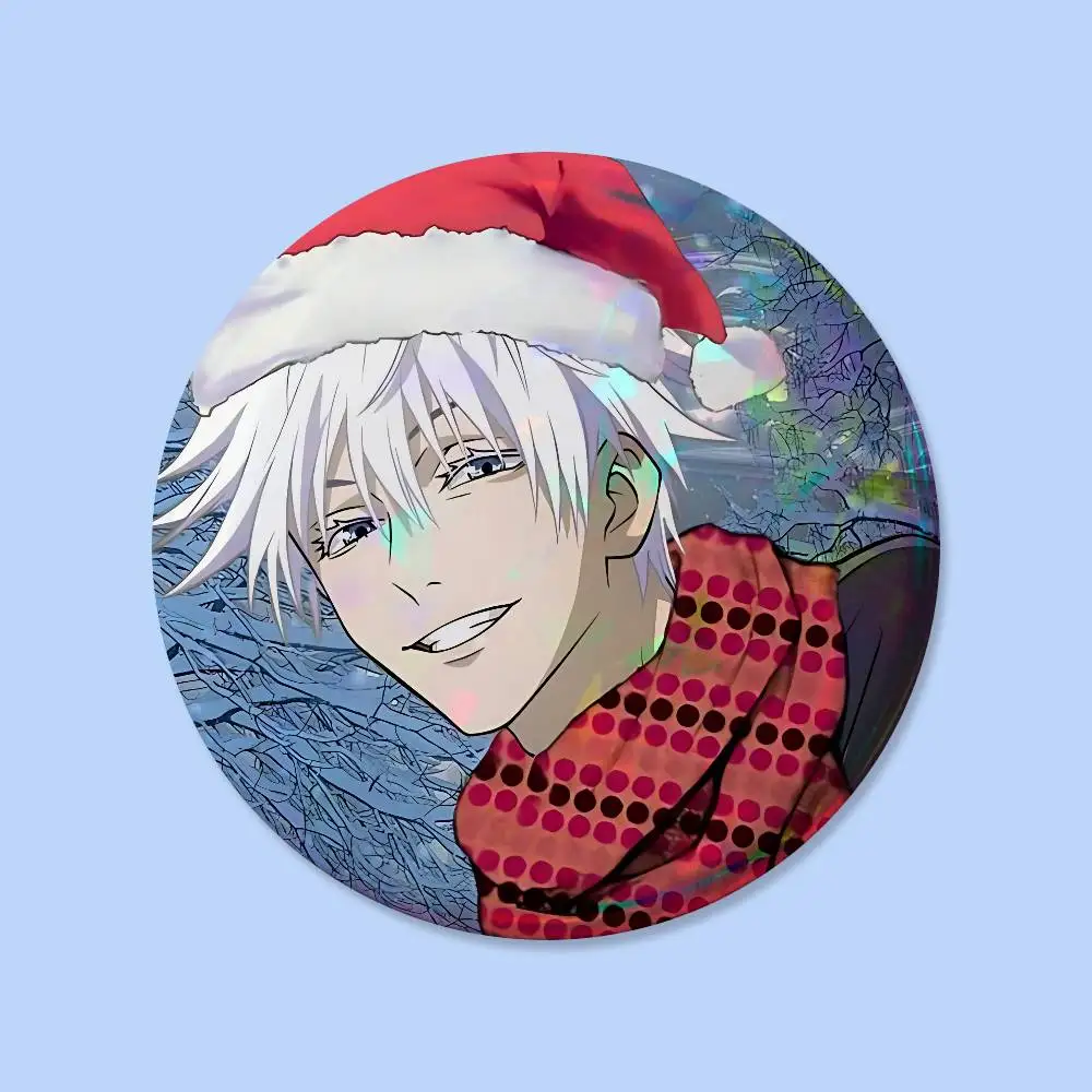 Cartoon G-Gojo Satoru Anstecker 25 32 44 58 75 mm Runde Cosplay-Pins Taschen-Deko Fans Sammlerstücke Freunde Geschenke Brosche Souvenir – Detail 29