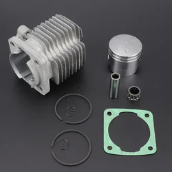 High - Performance Motorcycle Dirt Bike Cylinder and Piston Ring Kit, 2 - Stroke 49cc Engine, 44mm Block with 12mm Pin (Orange)