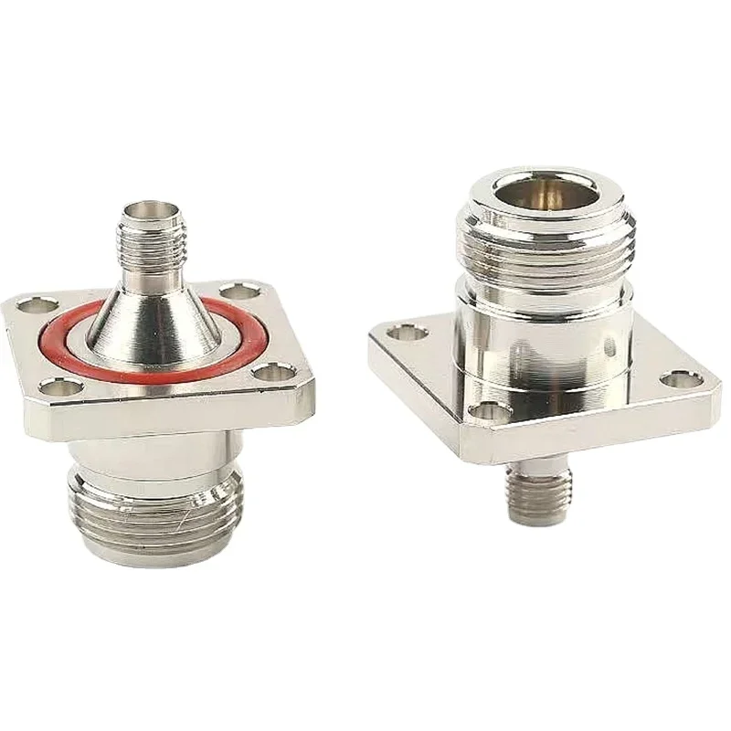 1 Pz Impermeabile Tipo N Femmina A Connettore Flangia Femmina SMA N A SMA Flangia A 4 Fori Con O-ring RF Consegna Rapida Rame Ottone - Foto 10