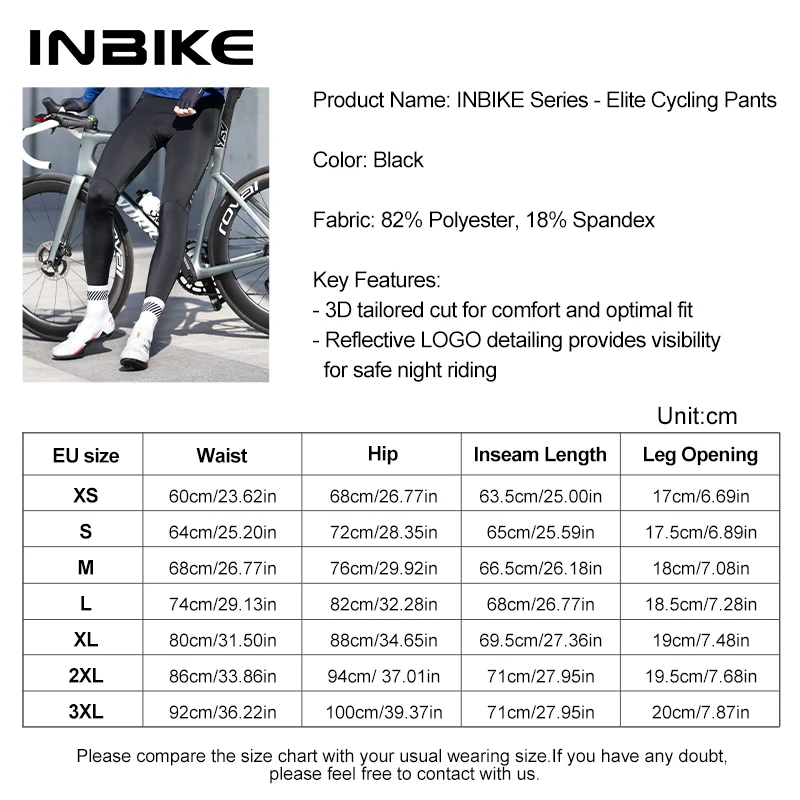 INBIKE Outdoor Cycling Pants Men's Team Road Cycling Pants Men's Breathable Comfort Quick Dry Padded Sweatpants