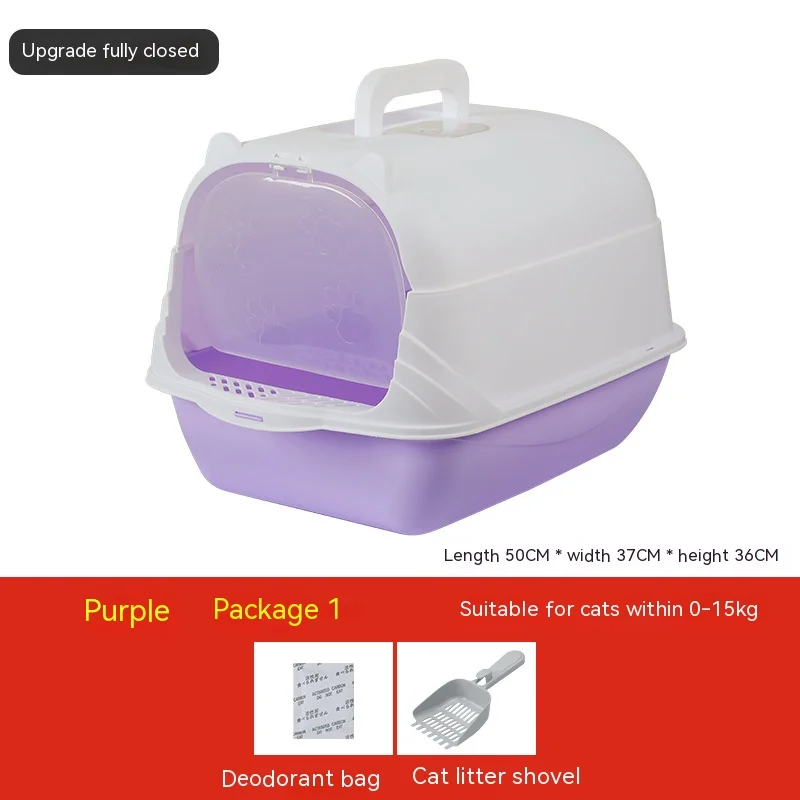 Dabb Boîte à Litière Pour Chat Fermée - Litière à Tamisage Semi-fermée