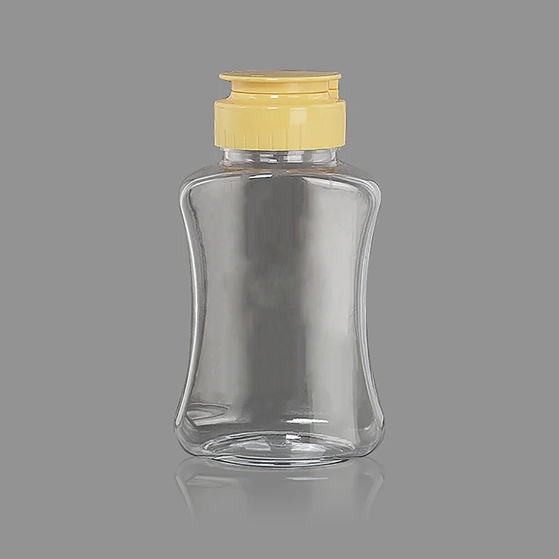 Plastic Honey Squeeze Bottle Condiment/Ketchup Dispensers Flip Cap Refillable Syrup Jars Leakproof Containers Squeezable Bottles