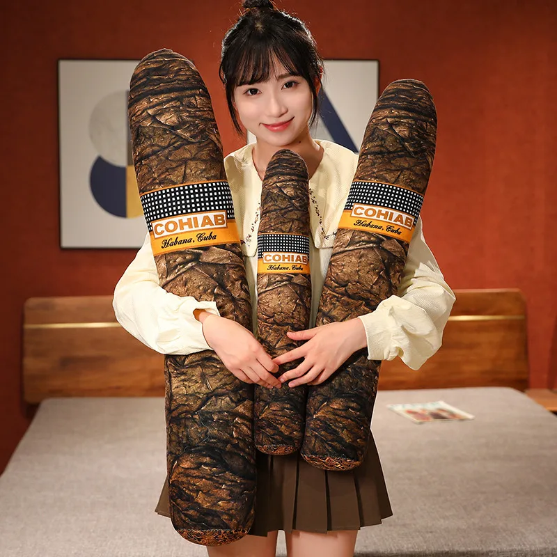 35-110cm Simulation Realistic Cigar Plush Long Pillow Soft Stuffed Tobacco Plushie Cushion Home Decor for Boyfriend Xmas Gifts 2