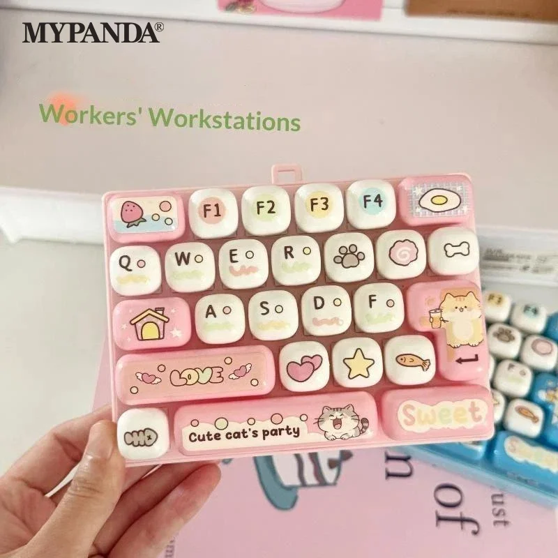 1PcsCute 귀여운 26 키 스트레스 감소 키보드 크리 에이 티브 기계 치유 도구 인기있는 펜던트 작은 선물 액세서리
