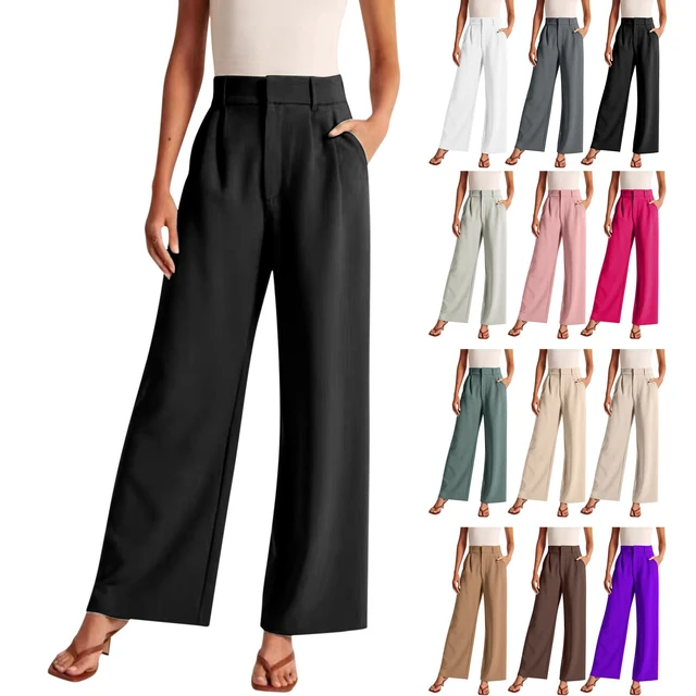 Buy Dark Beige Relaxed Fit Pants for Women, High Waist Pants for Women,  Formal Pants for Women, Office Wear Womens, Business Casual Pants Womens  Online in India - Etsy