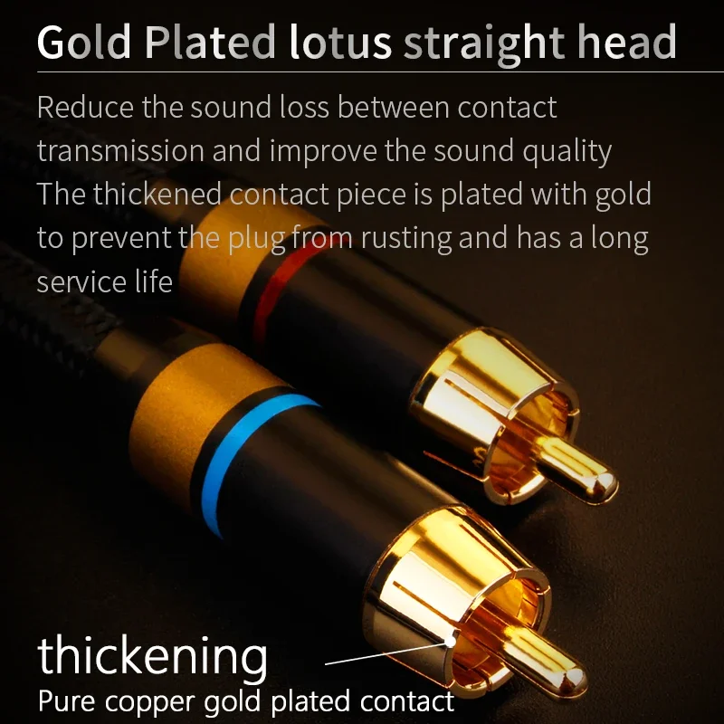 Cavo RCA Vintage In 2 X 1,5 M / Connettori Placcati In Oro/RCA - Foto 3