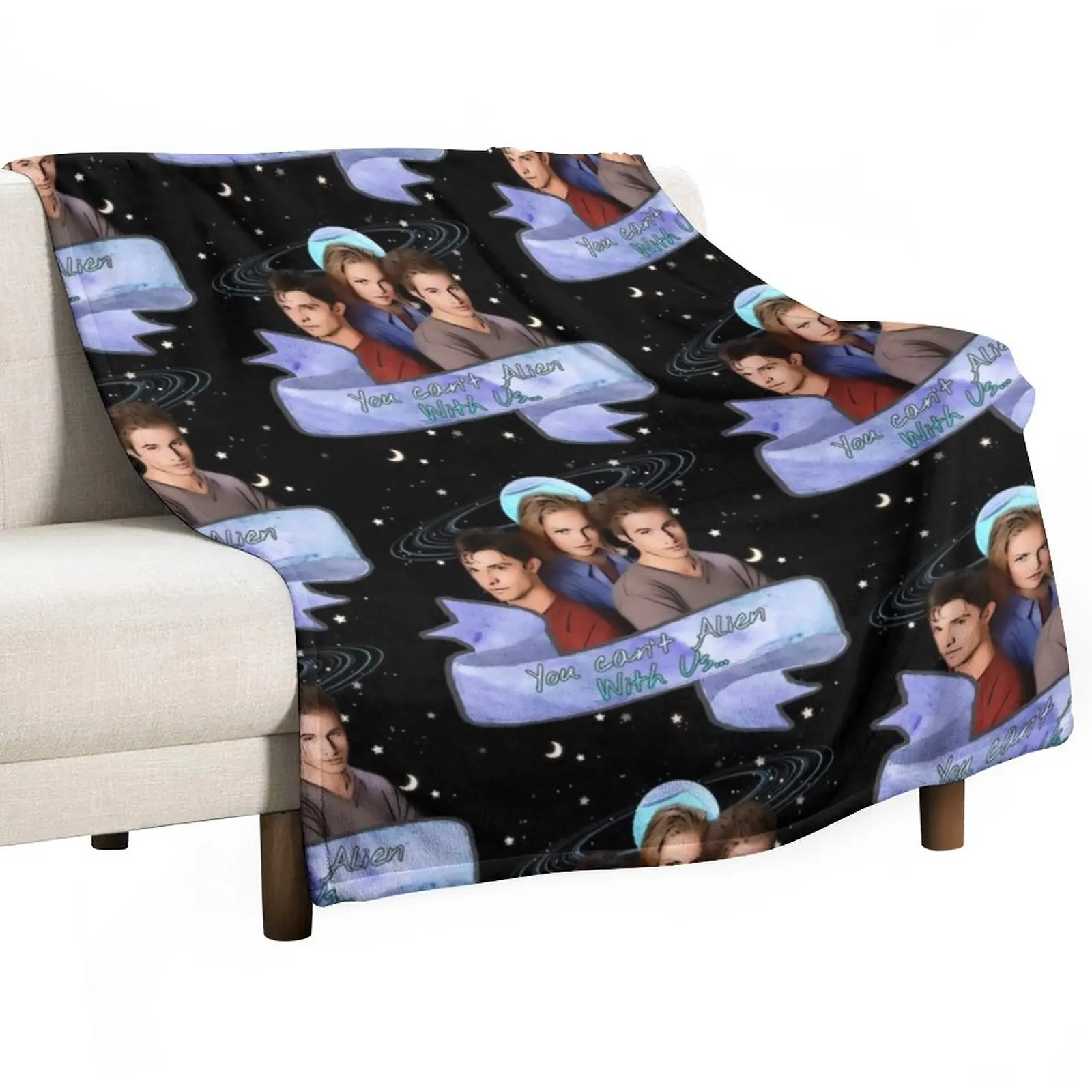 

Roswell tv show you can't Alien with us Throw Blanket Fluffy Softs Bed For Baby Blankets