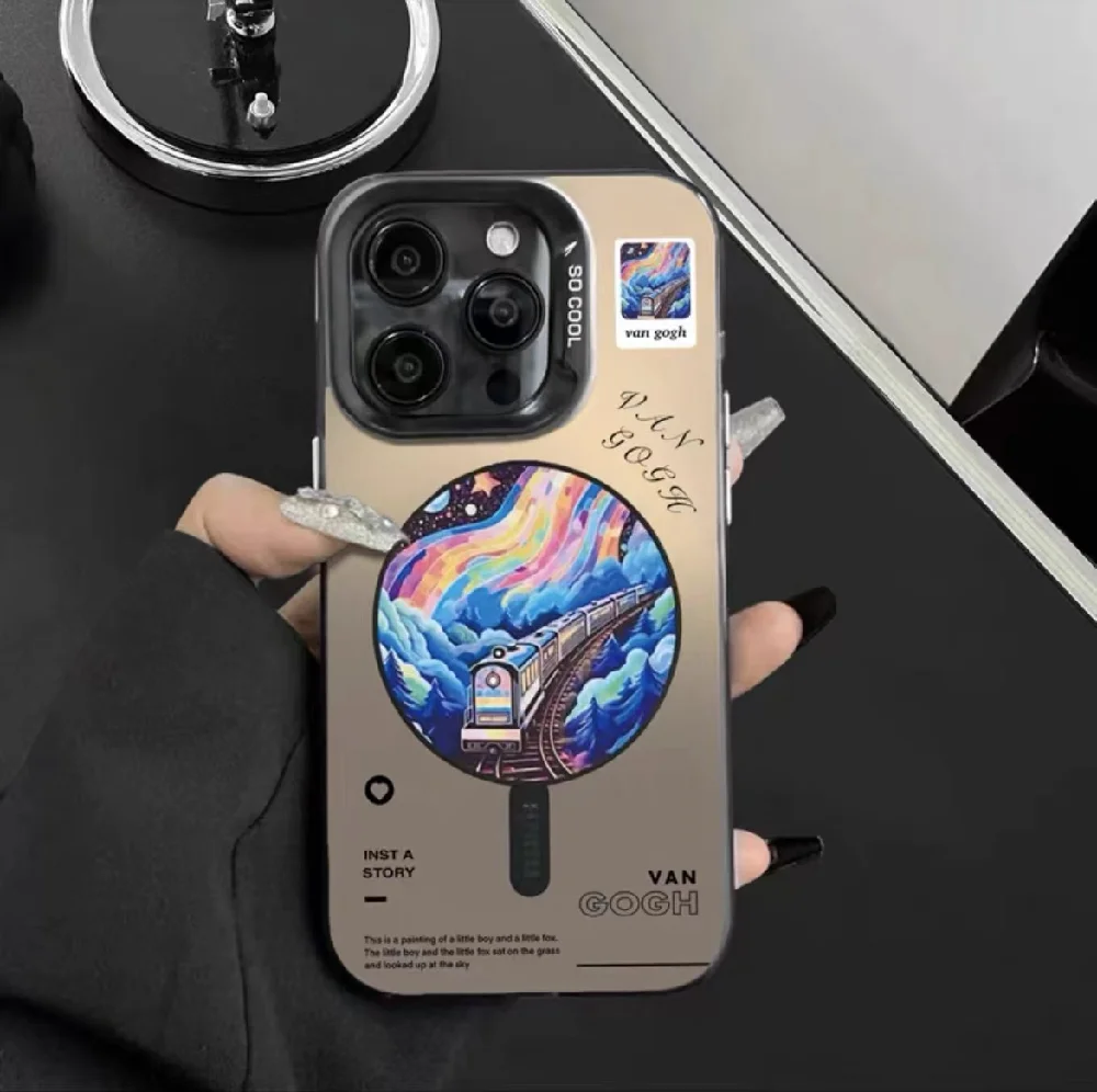 

New Fantasy Train Pattern Mobile Phone Case is for iPhone15 Plus 14 Promax 13 Mini 12 Pro 11 Promax Xr Series Mobile Phone Case