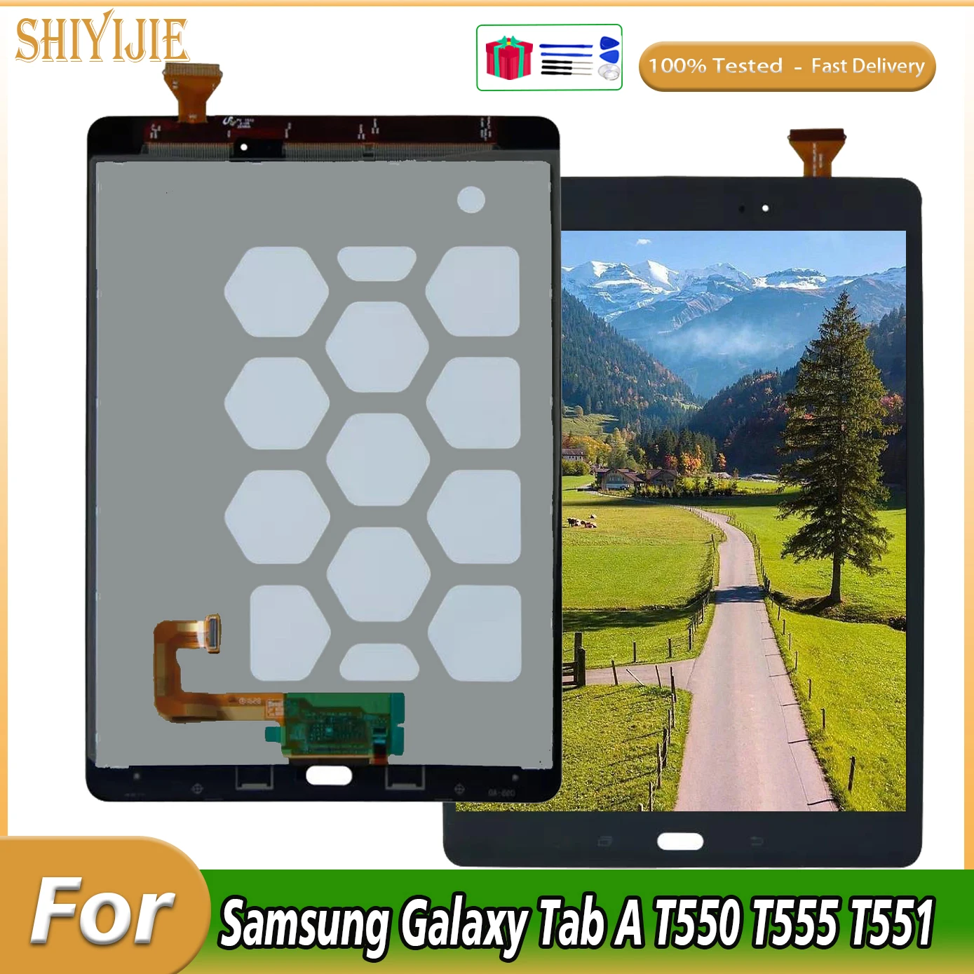 Новинка, ЖК-дисплей для Samsung Galaxy Tab A 9,7, Женский дисплей, T550,  T551, T555, T550N, ЖК-дисплей с сенсорным экраном и дигитайзером в сборе -  купить по выгодной цене | AliExpress