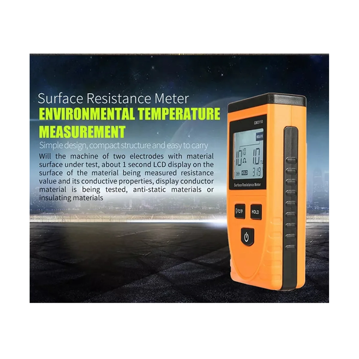 

GM3110 High Precision Surface Resistance Tester Anti-Static Tester Digital Anti-Static Resistance Meter