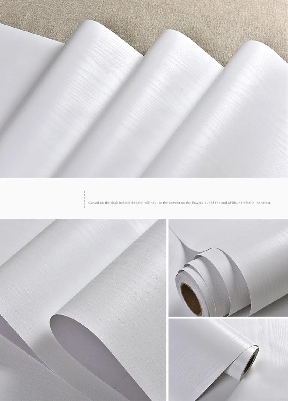 Moderne Holzstreifen-Tapeten für Möbel und Wände, DIY-Dekorfolien, PVC-Selbstklebende Vinyl-Wandaufkleber in Rollen – Detail 6