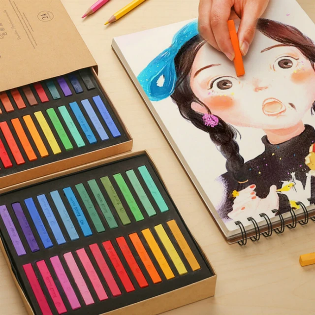 36 Colors 24 Colors Chalk Paint Set Drawing Beginner Drawing Stick Art Art  Creation Brush Coloring Tools - AliExpress