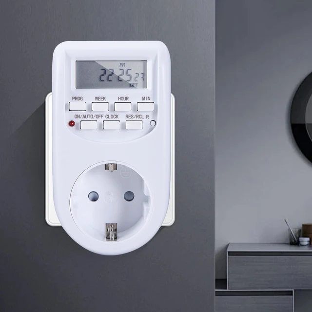 Eu Plug Timer Switch Energy Saving Week Hour Programmable Digital Timer 220V-240V 50Hz Garden Automatic Irrigation Timing Socket 5