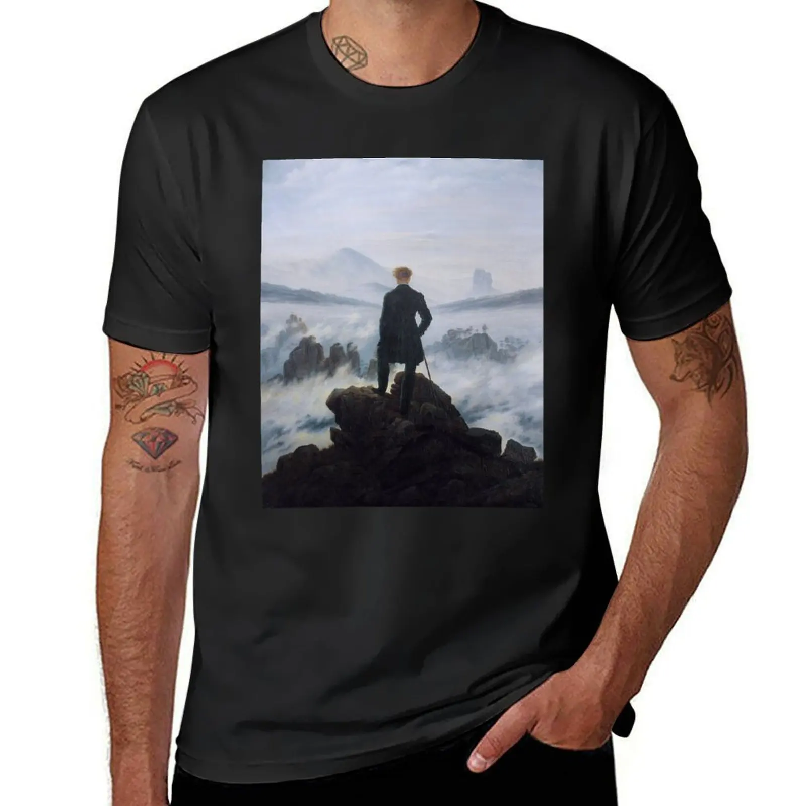 Wanderer above the Sea of Fog - Caspar David Friedrich T-Shirt Blouse oversized sublime quick drying t shirt men