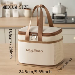 Insulated Bento Lunch Handbag with Aluminum Foil Lining (Medium size)