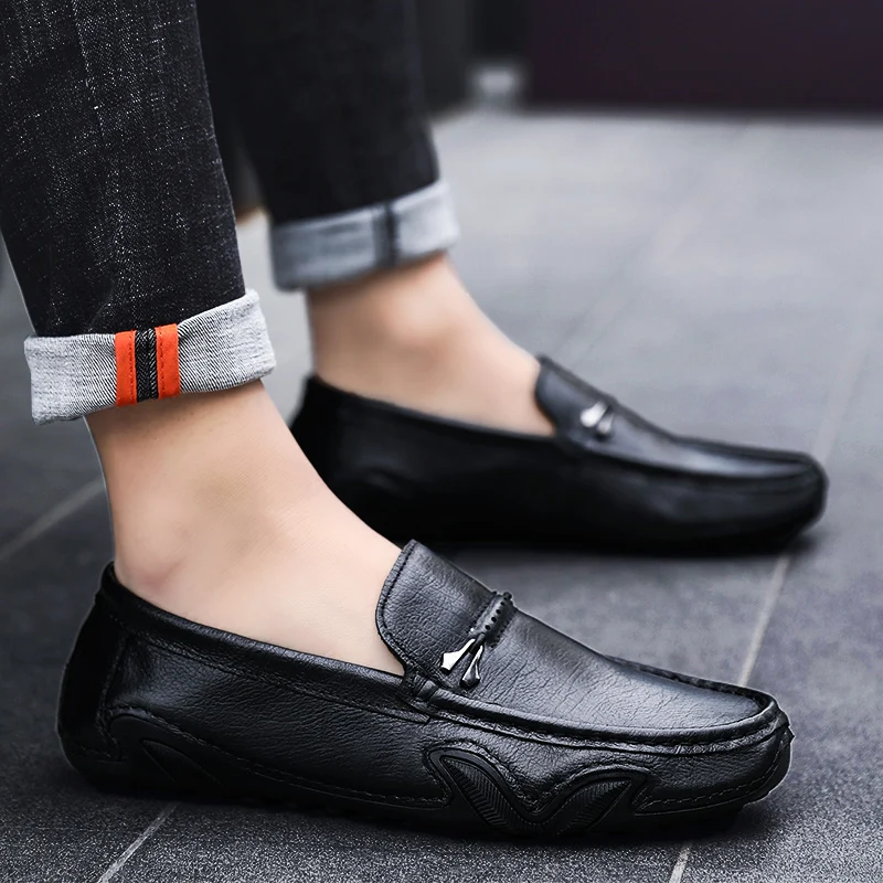 

Mens Driving Shoes Luxury Designer Genuine Leather Penny Loafers Men Casual Shoes Man Moccasins Slip On Men's Flats Men Shoes