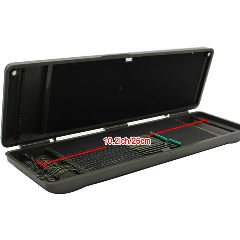 1PC 잉어 낚시 터미널 태클 박스 (릴 스톱 핀 포함) 헤어 리그 보드 잉어 낚시 컴팩트 리그 박스 롱 리그 박스 지갑 리그