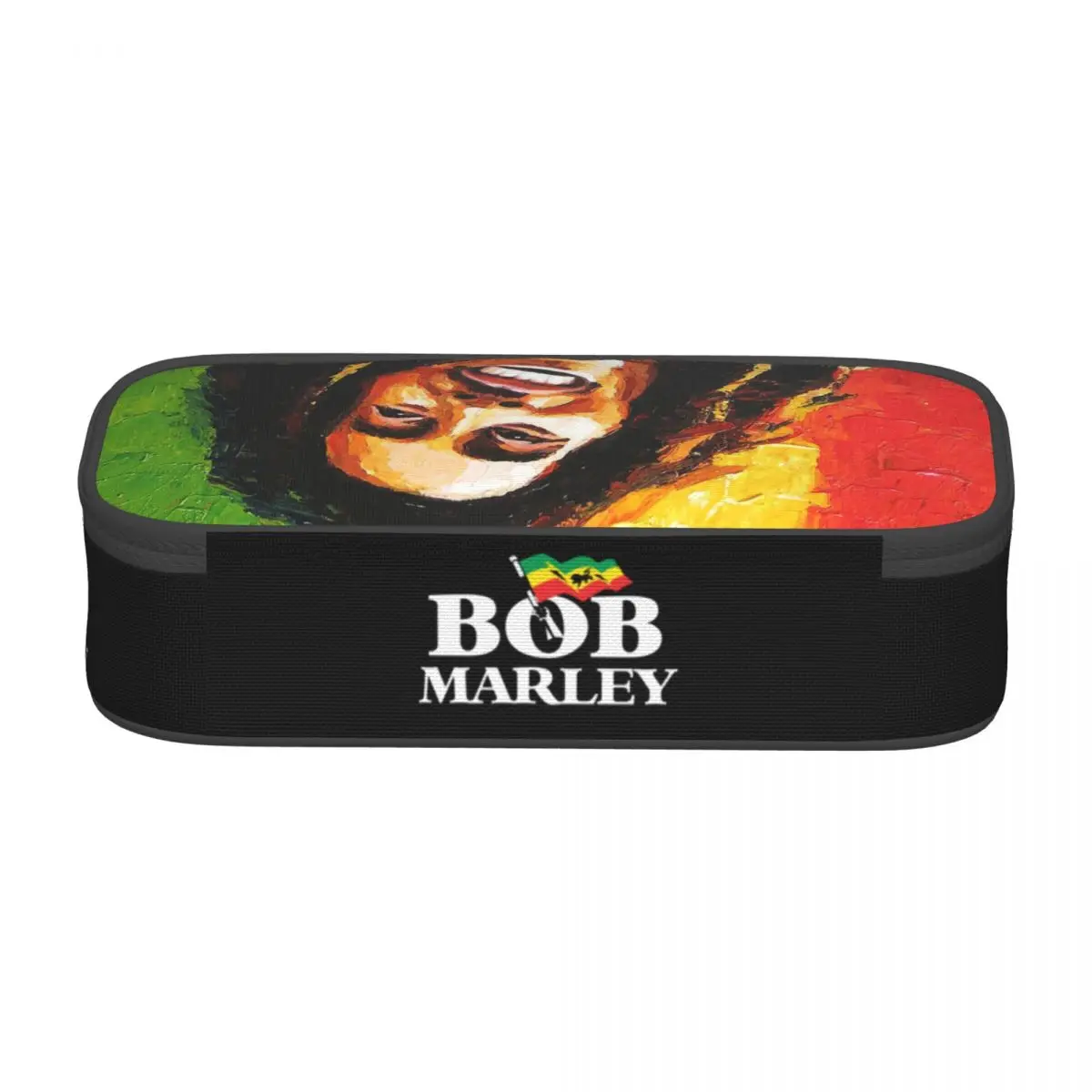 Kawaii Jamaica Reggae Rock Bob Marleys Pencil Cases for Boys Gilrs Large Capacity Pen Box Bag Stationery