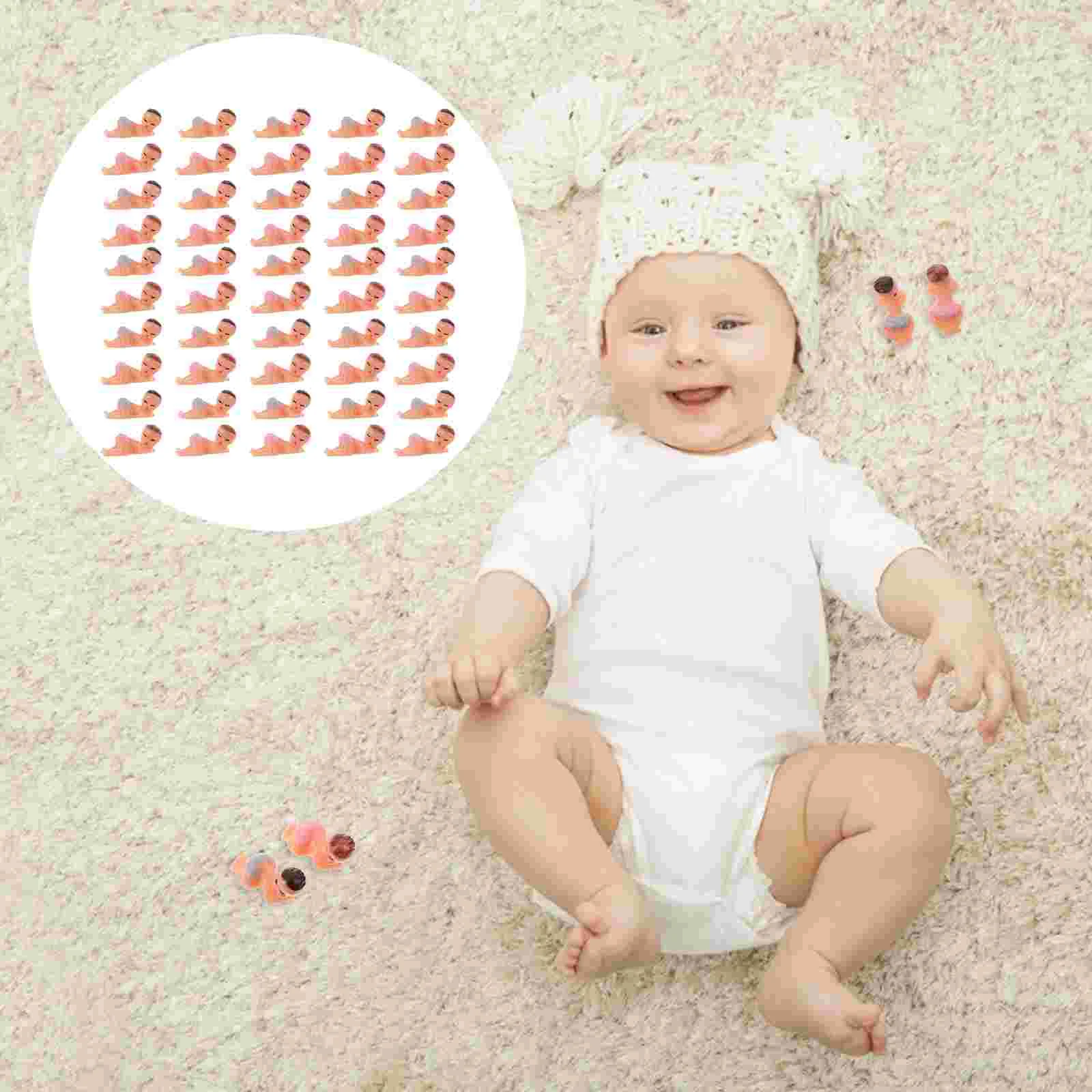 

Mini Sleeping Baby Dolls Plastic Baby Shower Ornaments Mini Plastic Baby Kids Toys High Quality Table Home Decoration