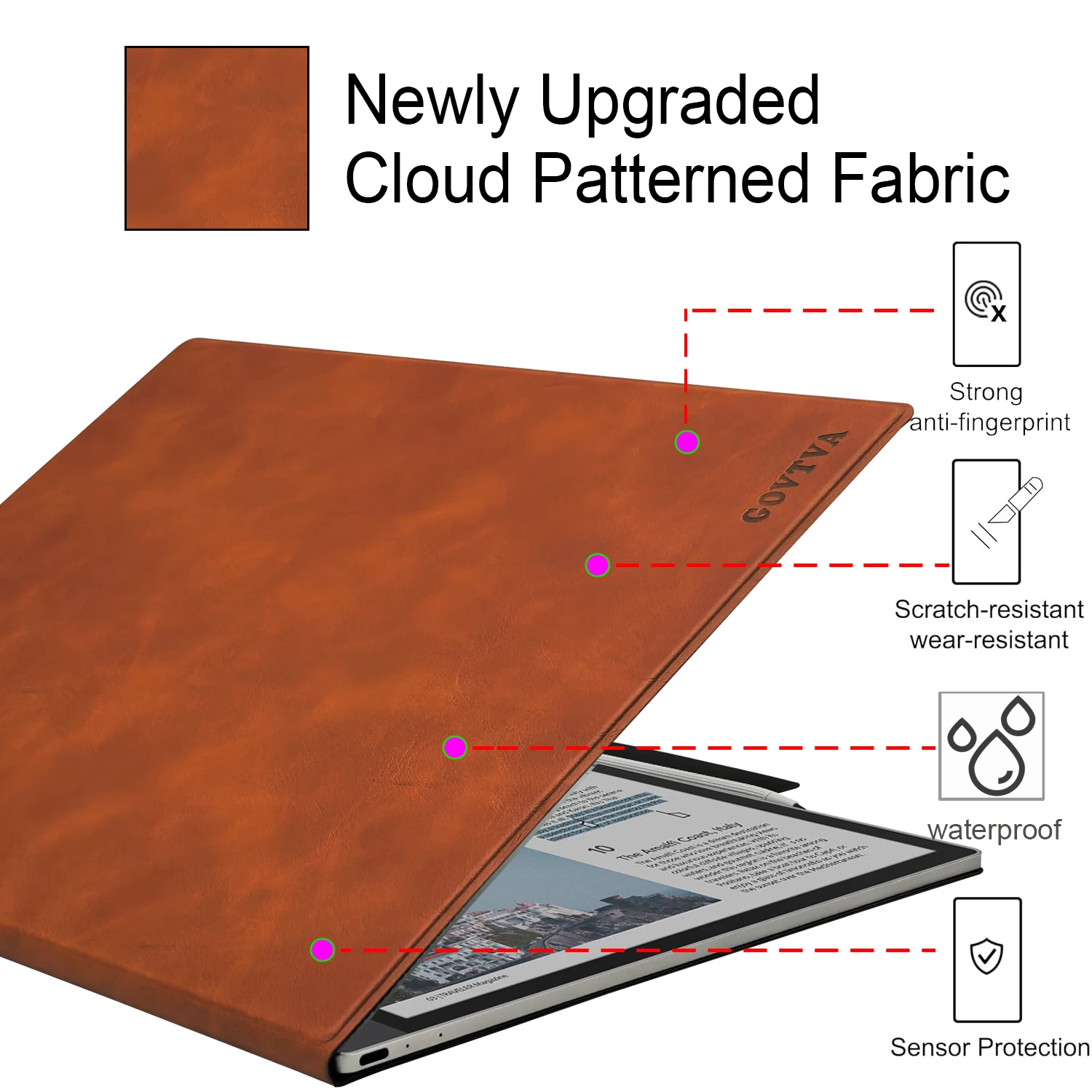 13.3インチ Onyx Boox Tab X C Color/Boox Note Max用 磁気ケース 超薄