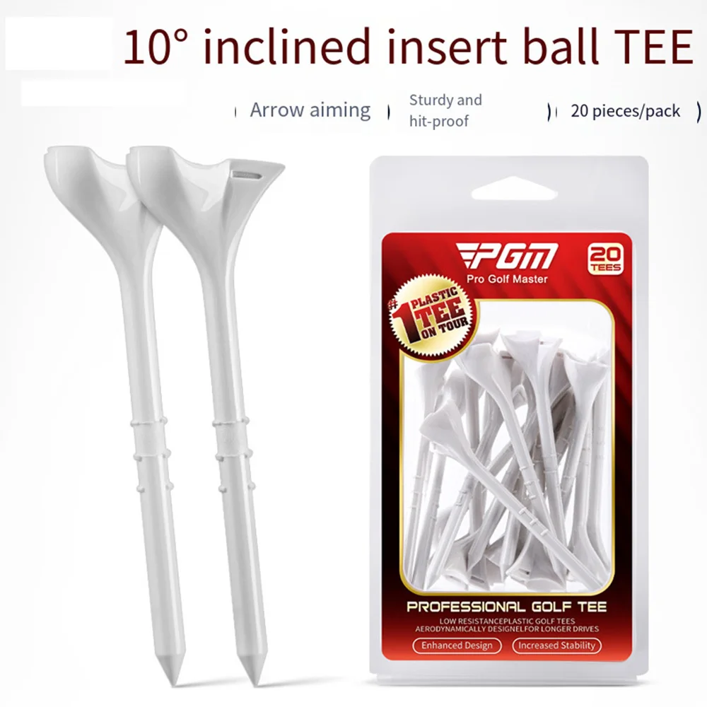Description Picture 2 of item20Pcs PGM Golf Tees 10° Diagonal Insert Golf Ball Holder Designed To Enhance Golf Shot Distance Golf Plastic Tee