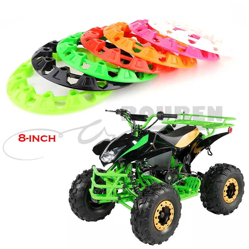 

2pcs/lot 8-inch ATV Wheel Trim Hub Protection Decor Rim Cap Universal Vehicle All Terrain wheel Plastic Cover fit to 8inch tires