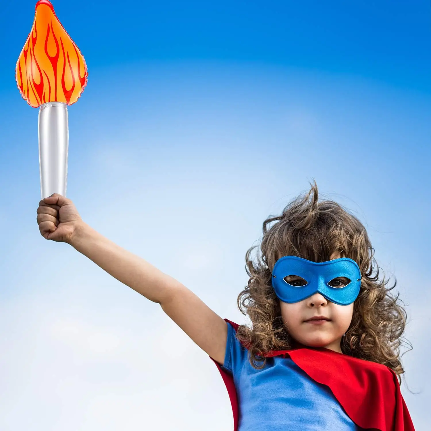 1/5 Pcs Inflatable Torch Toy for Kids Pretend Play Fun Torch Inflates for Halloween Cosplay Themed Party Sports Games