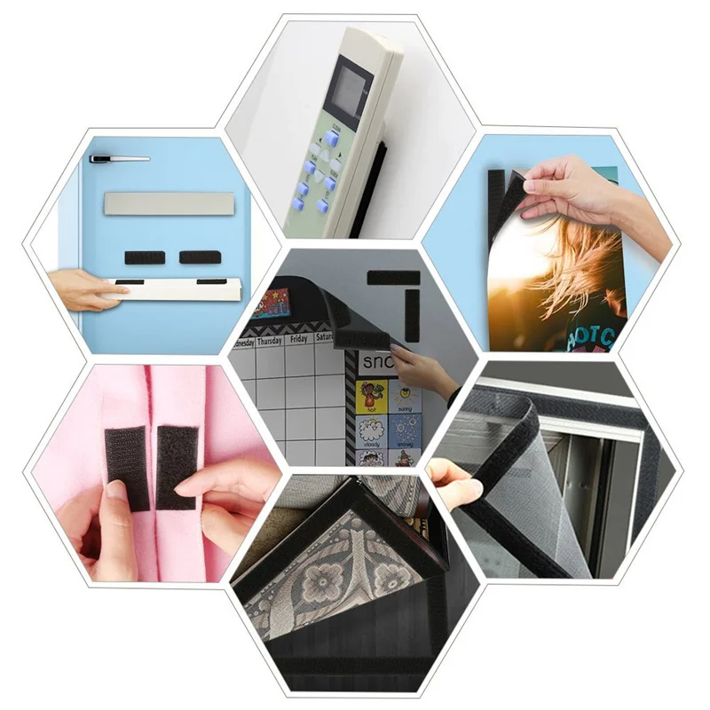 Hook and Loop Fastener Tape 1M Strong Self Adhesive Hook and Loop Fastener Tape Double Side Adhesive Tape Glue Sticker velcrooes 16/20/30/50/100mm