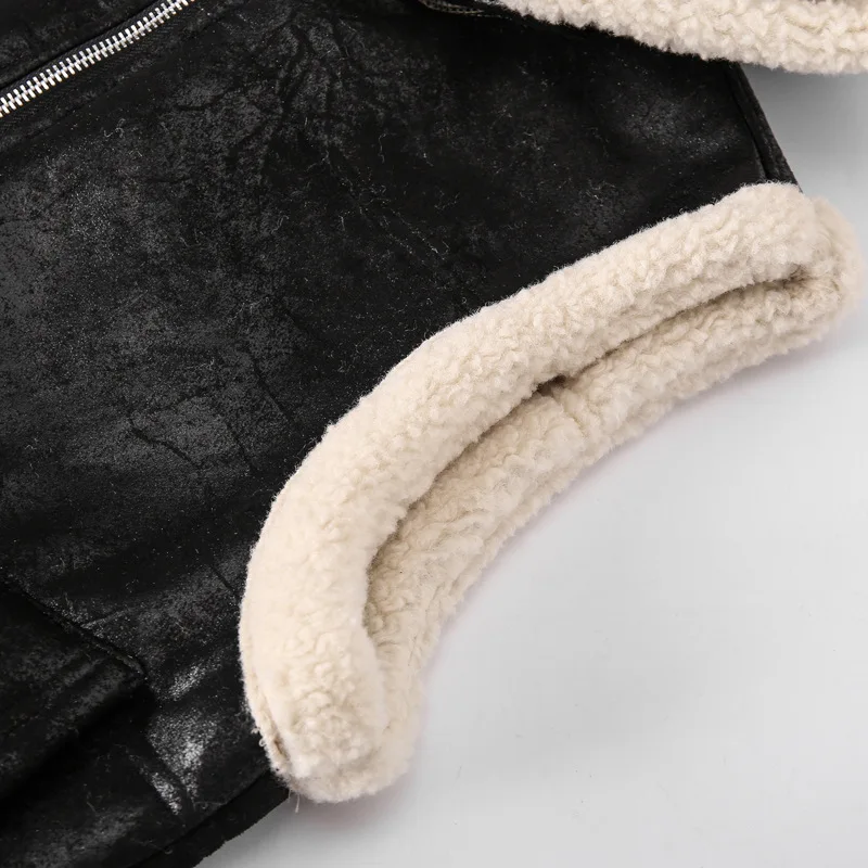 H70 Winter Fashion Cashmere Thicken Warm Hooded Waistcoats for Men Good Quality PU Leather Windprood Large Size Vest Coats Male 6