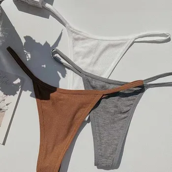 Perizoma sexy senza cuciture sportivo solido Vita bassa Traceless Cotone Cavallo Mutandine da yoga Intimo da donna sottile e morbido