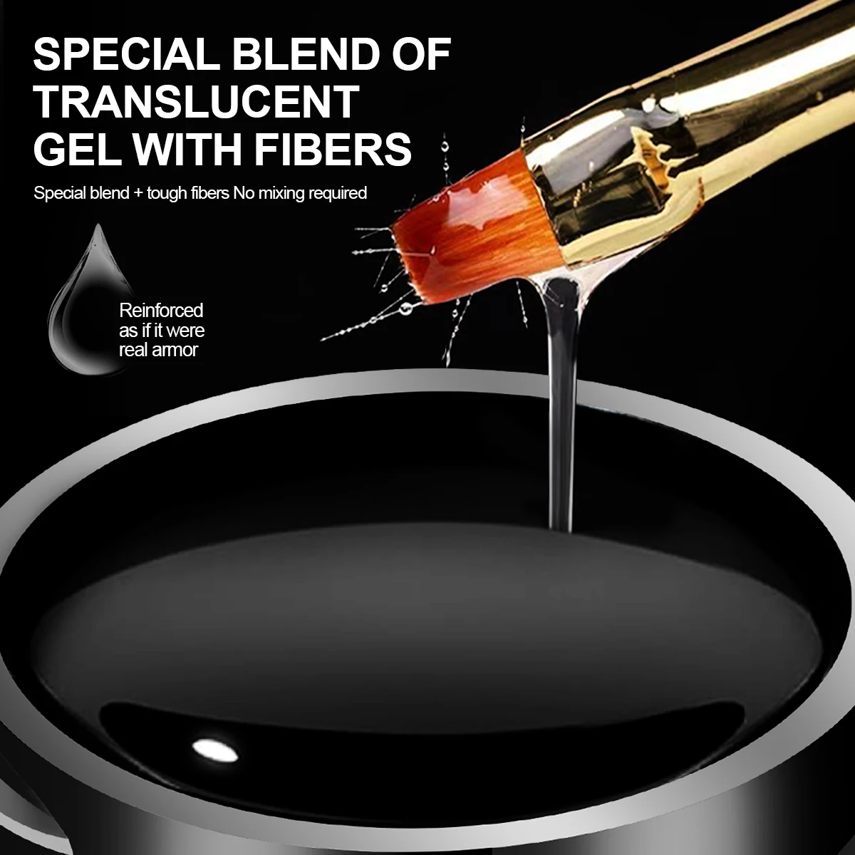 Nail Extension Fibers Gel Set Quick Nail Repair Constructed Adhesive Nail Care, Nail Fiber Rubber Base Gel Lasting Manicure Tool 6
