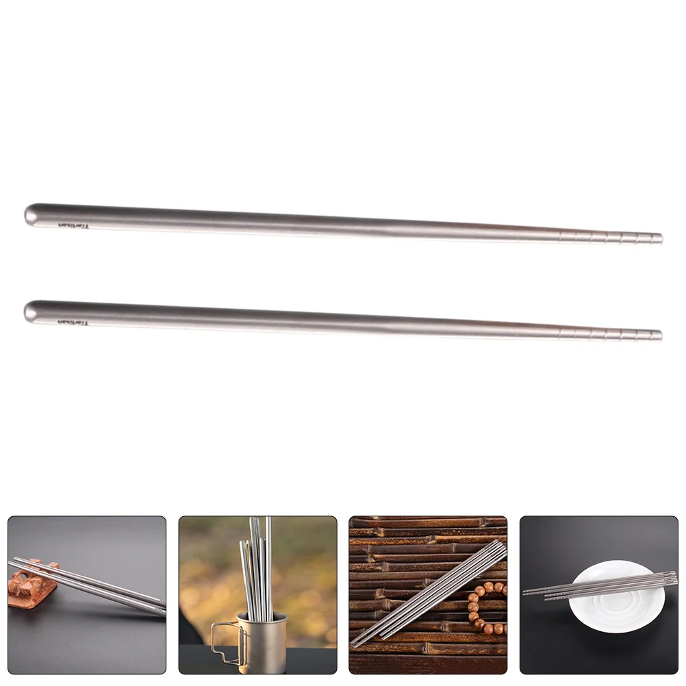 

1 Pair of Titanium Camping Chopstick Anti-skid Chopstick Picnic Chopsticks
