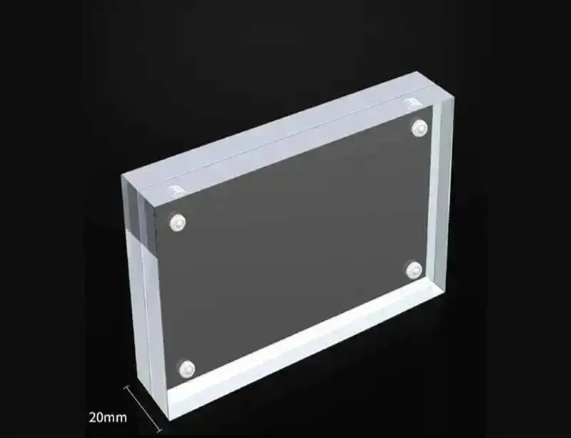 90*130mm 90*60mm Transparenter Acryl-Magnethalter für Tisch und Schreibtisch Poster- und Etikettenrahmen – Detail 3
